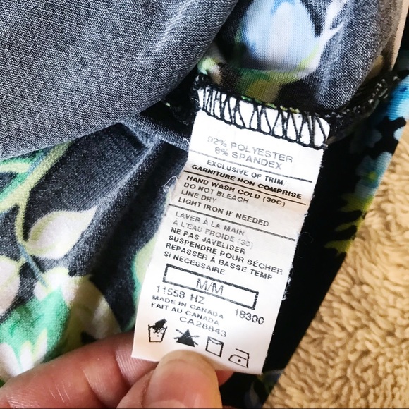 🌷ECLIPSE Slinky Floral Tank Top M - Picture 4 of 5